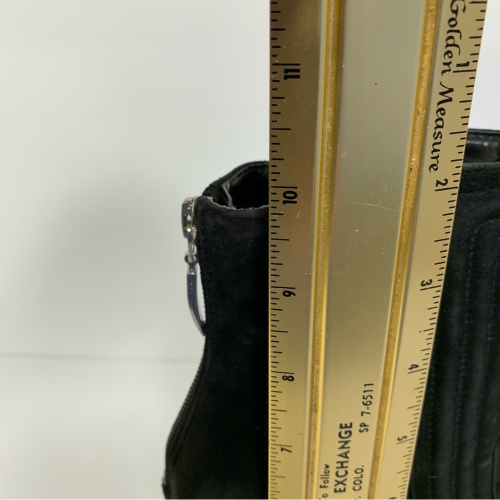 Guess Abrielle Suede Ankle Boot Women 6.5 Black‎ Platform Stiletto Office Siren - Picture 12 of 13